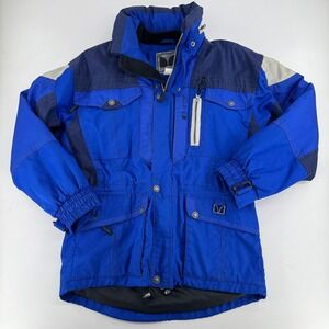 Couloir Snow Winter Ski Jacket MENS Blue Full Zip Hooded Insulated SIZE 42